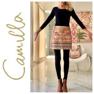 Camilla Maasai Mecca Beaded Quilted Mini Skirt US 6